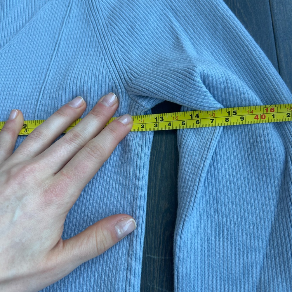 Hudson North Soft Blue V-Neck Sweater - Picture 8 of 8